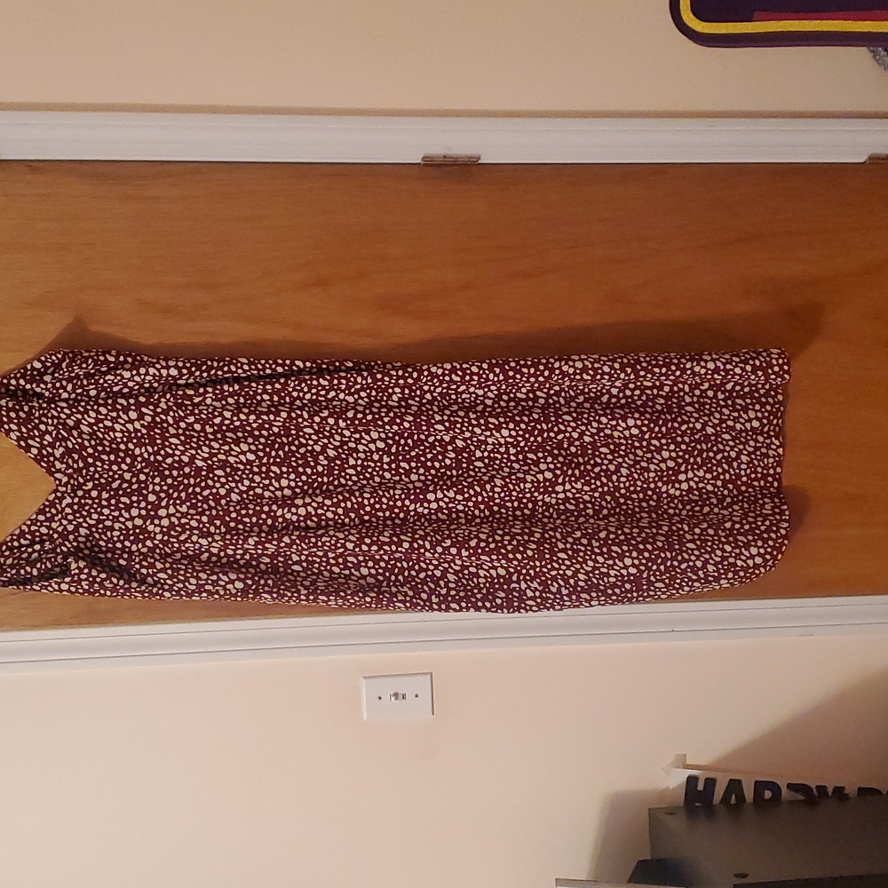 Wine red leopard dress - Picture 6 of 7